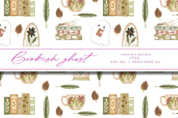 Download Bookish Ghost Whimsical Wallpaper - Wallpaper Collection