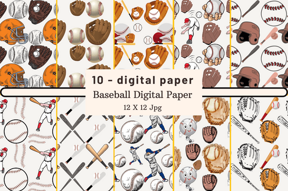 Download Baseball Digital Paper - Baseball digital paper Collection