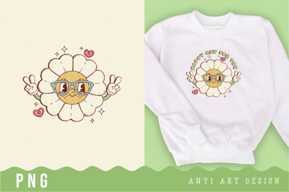 Download Retro Flower Daisy Sublimation - Retro Collection