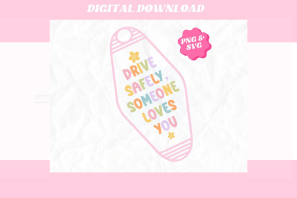 Download Retro Flower Motel Keychain PNG SVG - Retro Collection