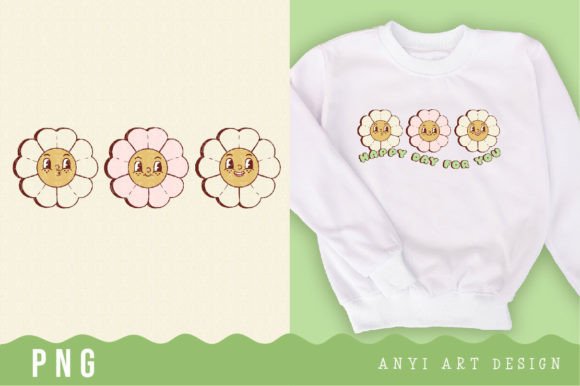 Download Retro Flower Daisy Sublimation - Retro Collection