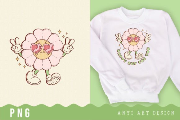 Download Retro Flower Daisy Sublimation - Retro Collection