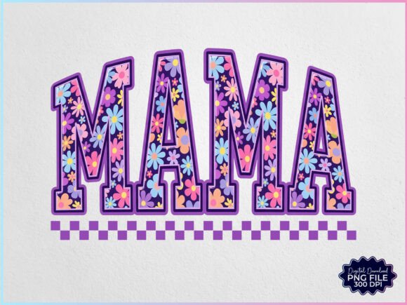 Download Mama Floral Retro Flower PNG - Retro Collection