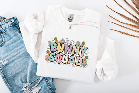 Download Bunny Squad Easter SVG Retro Patterned - Retro Collection