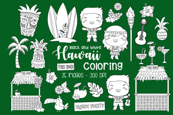 Download Black and White Hawaii Luau Culture - Premium Resources
