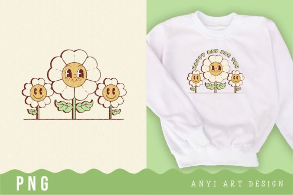 Download Retro Flower Daisy Sublimation - Retro Collection