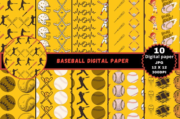 Download Baseball Digital Paper - Premium Bundle