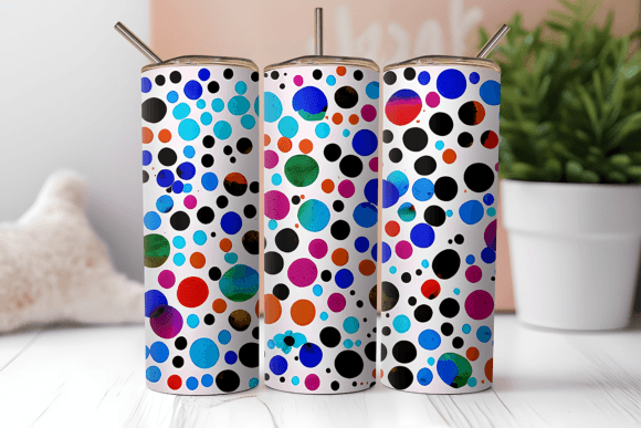 Download Retro Dots 20oz Straight Tumbler Wrap - Retro Collection