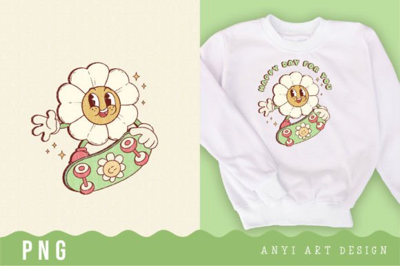 Download Retro Flower Daisy Sublimation - Retro Collection